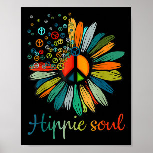 Póster Signo de paz margarita Hippie Soul amantes de los 