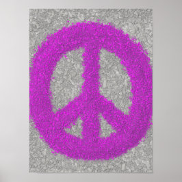 Póster Signo de Paz Morado