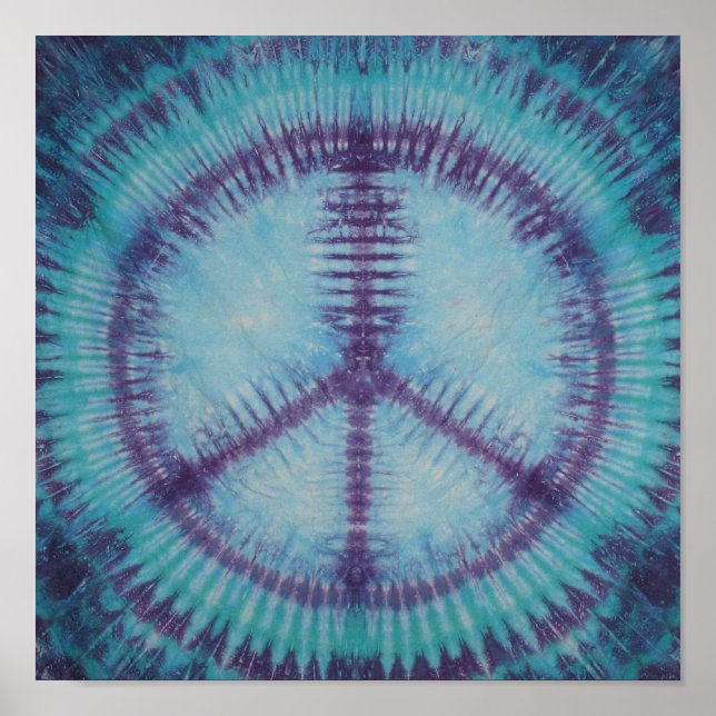 Póster Signo de paz púrpura tinte (Frente)