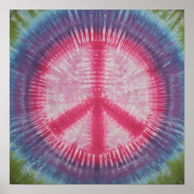 Póster Signo de paz rosa tinte (Frente)