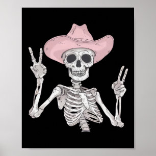 Póster Signo de paz Vaquero Gorra Halloween Mexicano Occi