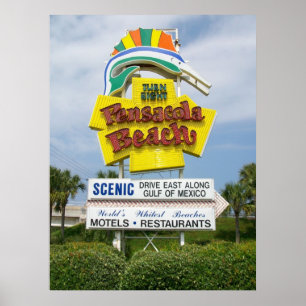Póster Signo de Pensacola Beach