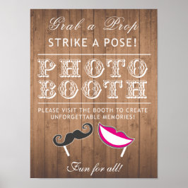 Póster Signo de Photo Booth - agarre un cartel de Boda di