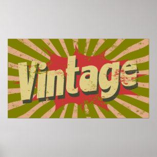 Póster Signo de poster con alteración de la espiral retro