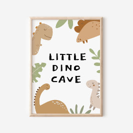 Póster signo de puerta de dinosaurio personalizado para d