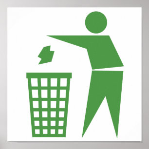 Póster Signo de reciclaje