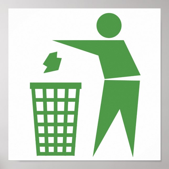 Póster Signo de reciclaje (Frente)
