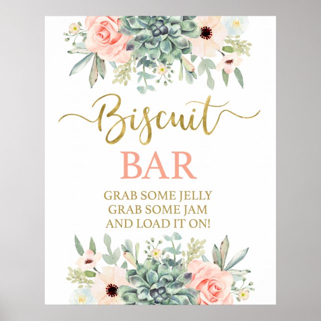 Póster Signo de suculentos de Biscuit Bar (Frente)