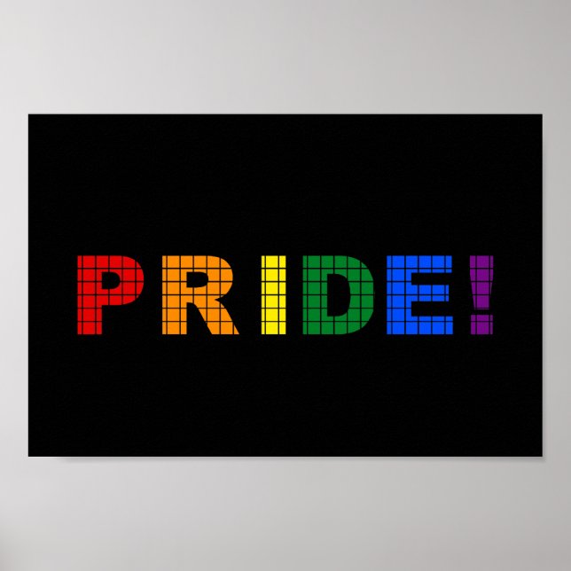 Póster Signo de texto de orgullo LGBT (Frente)