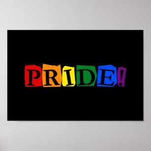 Póster Signo de texto de orgullo LGBT
