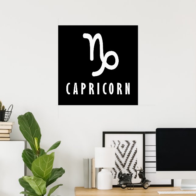 Póster Signo de zodiaco de Capricornio (Oficina en casa)