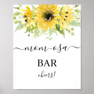 Póster Signo del bar Mimosa de girasol