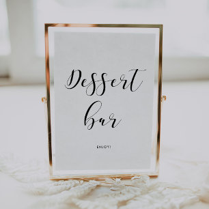Póster Signo del boda de la barra de postres