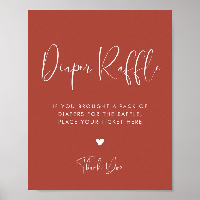 Póster Signo elegante y moderno de Terracota Diaper Raffl (Frente)