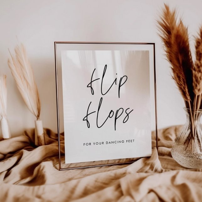 Póster Signo Flip Flops de Boda Minimalista moderno (Subido por el creador)
