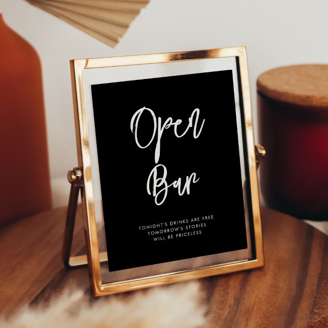 Póster Signo moderno contemporáneo de Open Bar (Subido por el creador)