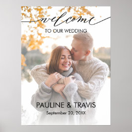 Póster Signo moderno de boda de bienvenida