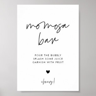 Póster Signo moderno Minimalista de la barra de Momosa