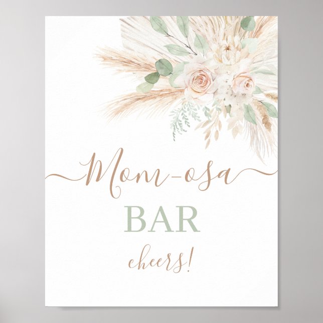 Póster Signo Sage Green Tropical Mimosa Bar (Frente)
