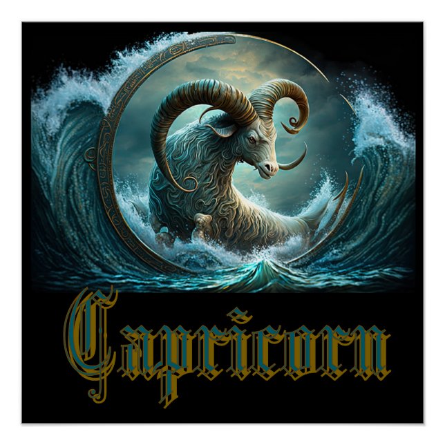Póster Signo zodiacal Capricornio (Anverso)