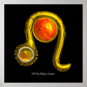 Póster Signo zodiacal LEO