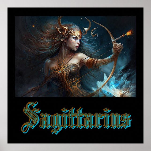 Póster Signo zodiacal Sagitario (Frente)