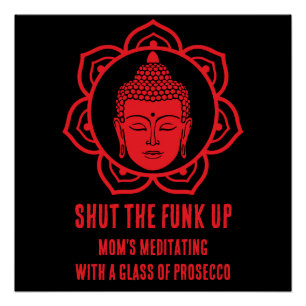 Póster signos de meditación divertidos