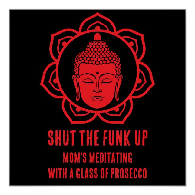 Póster signos de meditación divertidos (Anverso)