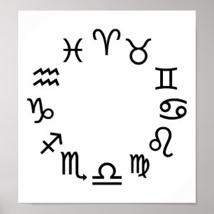Póster Signos del zodíaco
