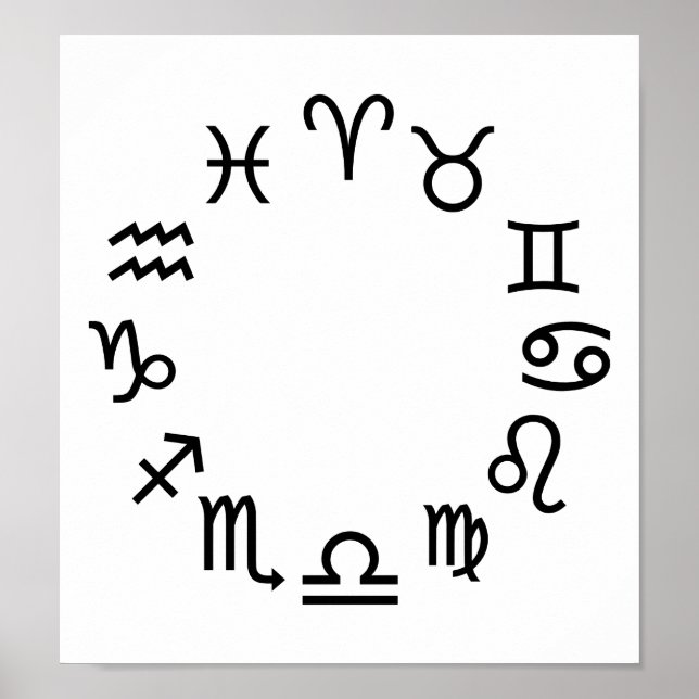 Póster Signos del zodíaco (Frente)