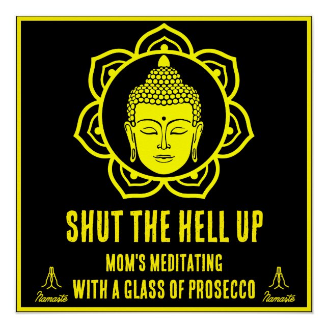 Póster Signos divertidos de meditación de mamá (Anverso)