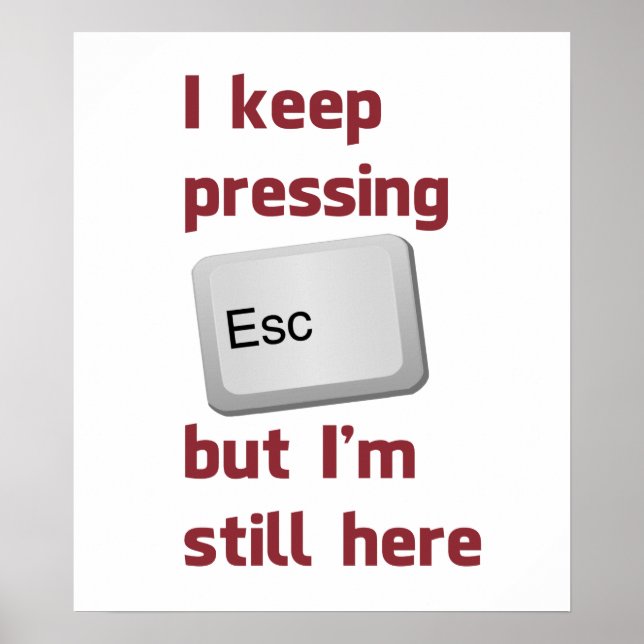 Póster Sigo presionando la tecla de escape pero sigo aquí (Frente)