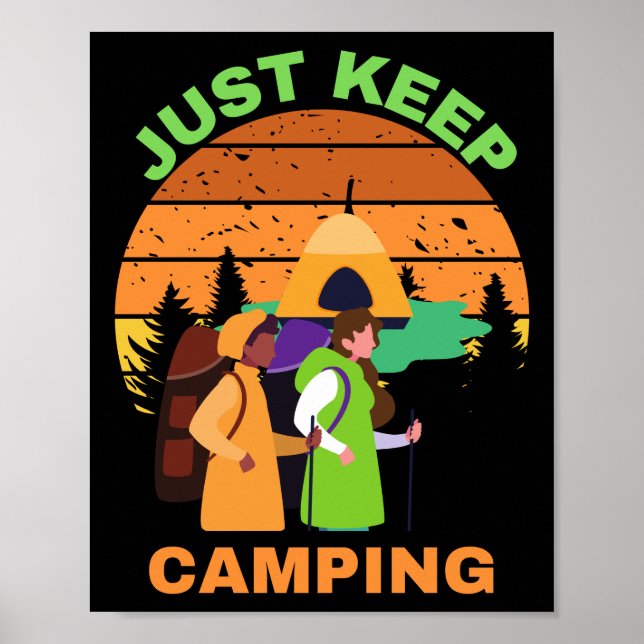 Póster Sigue acampando (Frente)