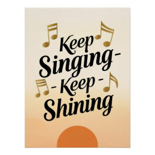 Póster Sigue Cantando-Sigue Brillando