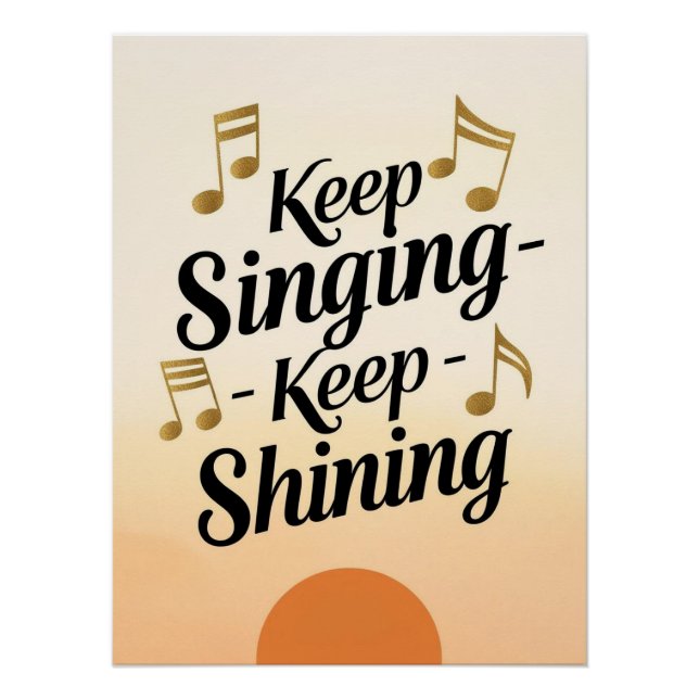 Póster Sigue Cantando-Sigue Brillando (Anverso)