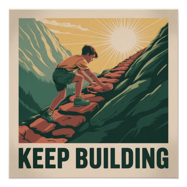 Póster Sigue Construyendo (Anverso)