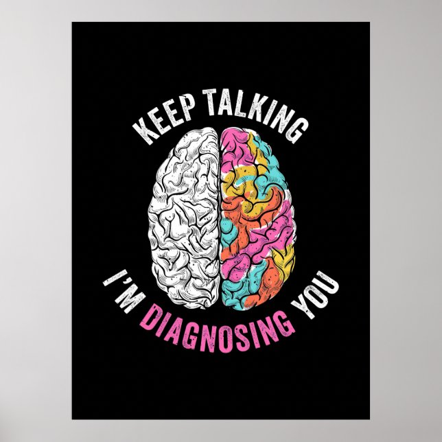 Póster Sigue Hablando. Te estoy diagnosticando. (Frente)