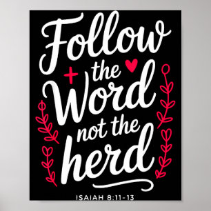 Póster Sigue La Palabra No La Manada Vaca Cristiana Bibli