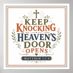 Póster Sigue Llamando La Puerta Del Cielo Se Abre Frases