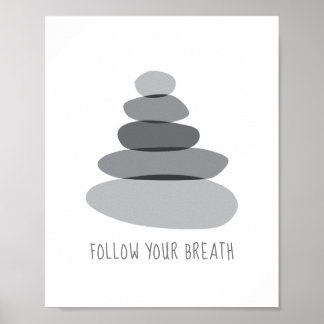 Póster Sigue tus Piedras De Cairn Respiratorias