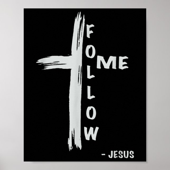 Póster Sígueme Jesús Religioso Cristiano (Frente)