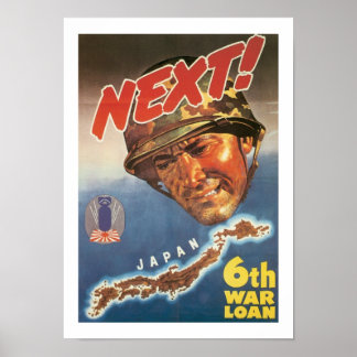 Póster Siguiente! 6.º préstamo de guerra (blanco)