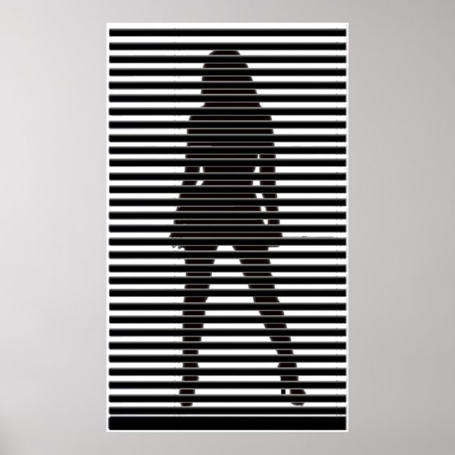 Póster Sihouette femenina misteriosa (Frente)