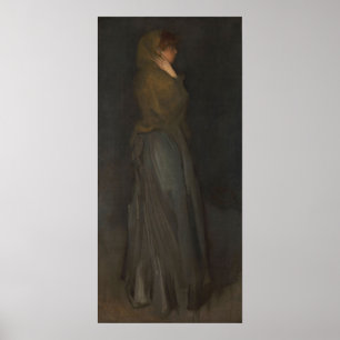 Póster Silbador - Arreglo en amarillo y gris 1902
