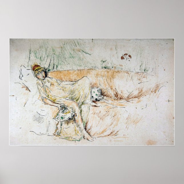 Póster Silbador - Figura Reclinada con Drap (Frente)