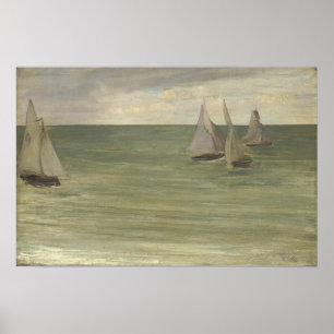 Póster Silbador - Gris Y Verde El Mar Plateado