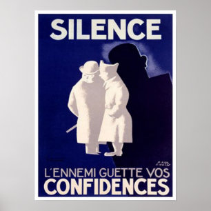 Póster Silence L'ennemi Guette Vos confiesa la guerra fra
