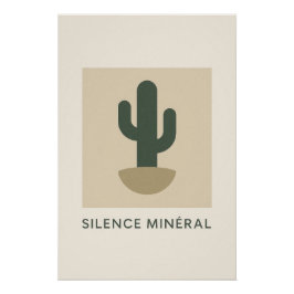 Póster Silence Minéral – Le calme graphique du désert
