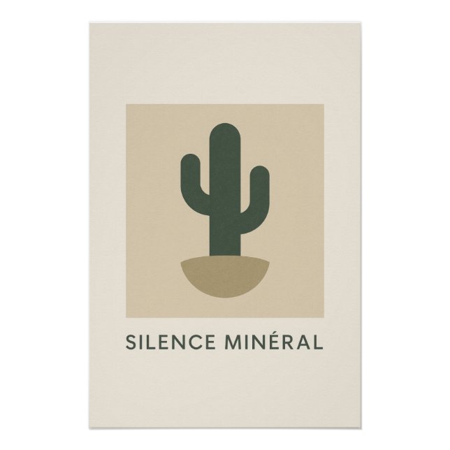 Póster Silence Minéral – Le calme graphique du désert (Anverso)