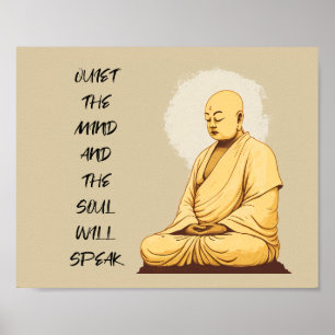 Póster Silenciar la mente y el alma hablará MONK